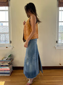 VINTAGE LEATHER VEST S