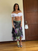Layered Silk Skirt S