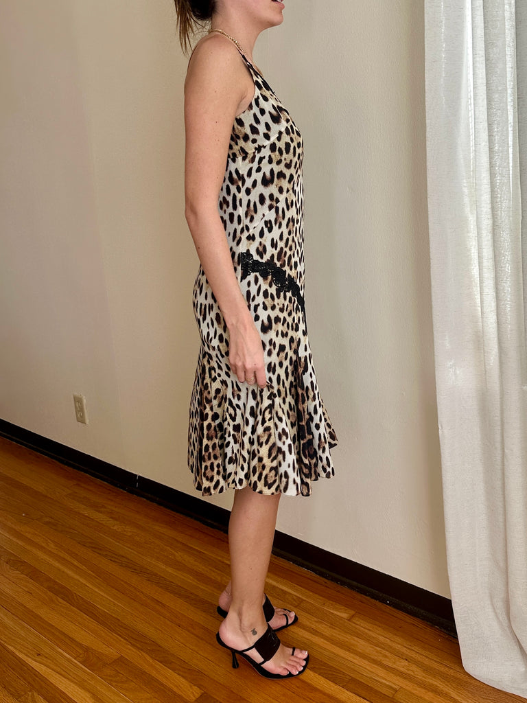 BLUMARINE LEOPARD DRESS M