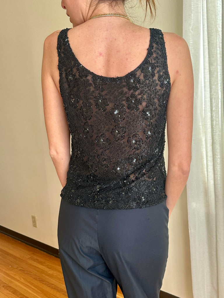 ARMANI BEADED TOP S