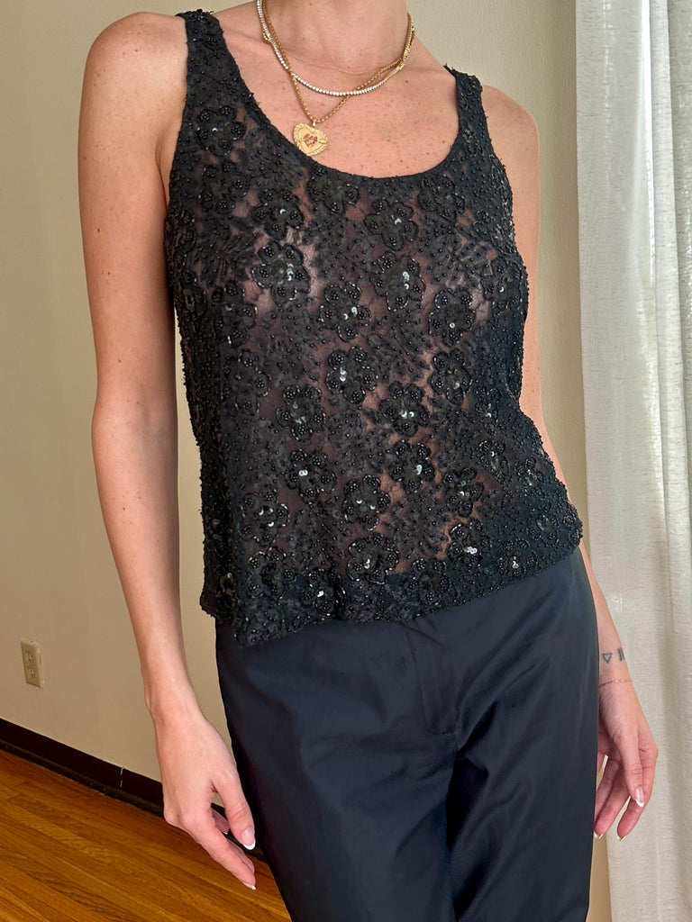 ARMANI BEADED TOP S