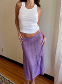 Lavender Crochet Skirt S
