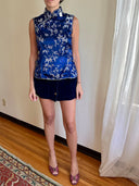 Vintage Chinese Brocade Sleeveless Top M