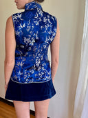 Vintage Chinese Brocade Sleeveless Top M