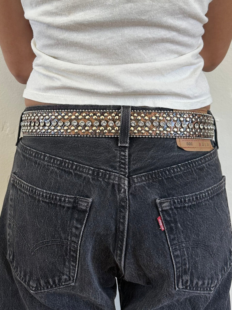 LEOPARD EMBELLISHED BELT