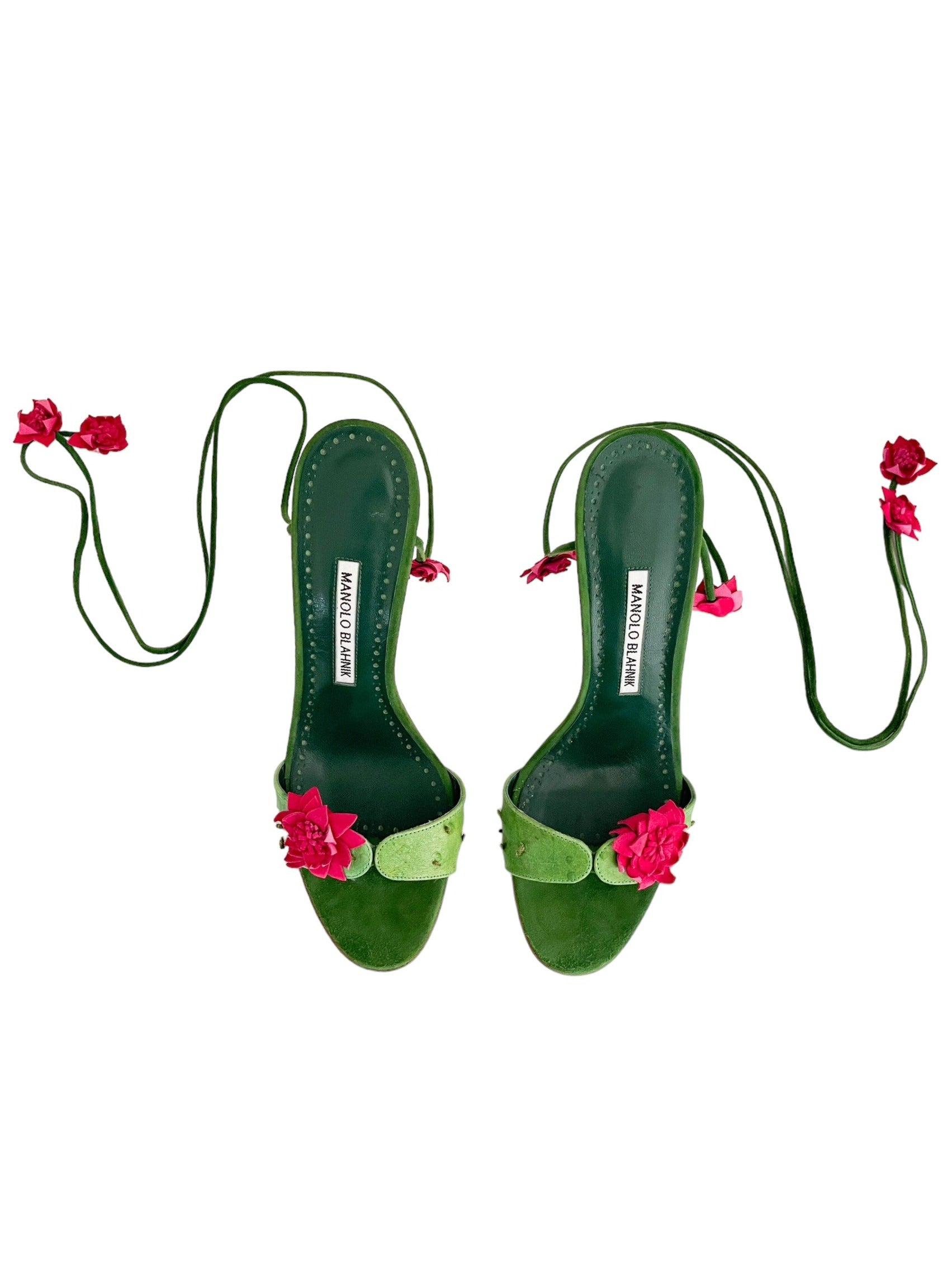 MANOLO BLAHNIK Floral Slides IT 40.5 – NOU MANOLO BLAHNIK Floral Slides IT 40.5 – NOU