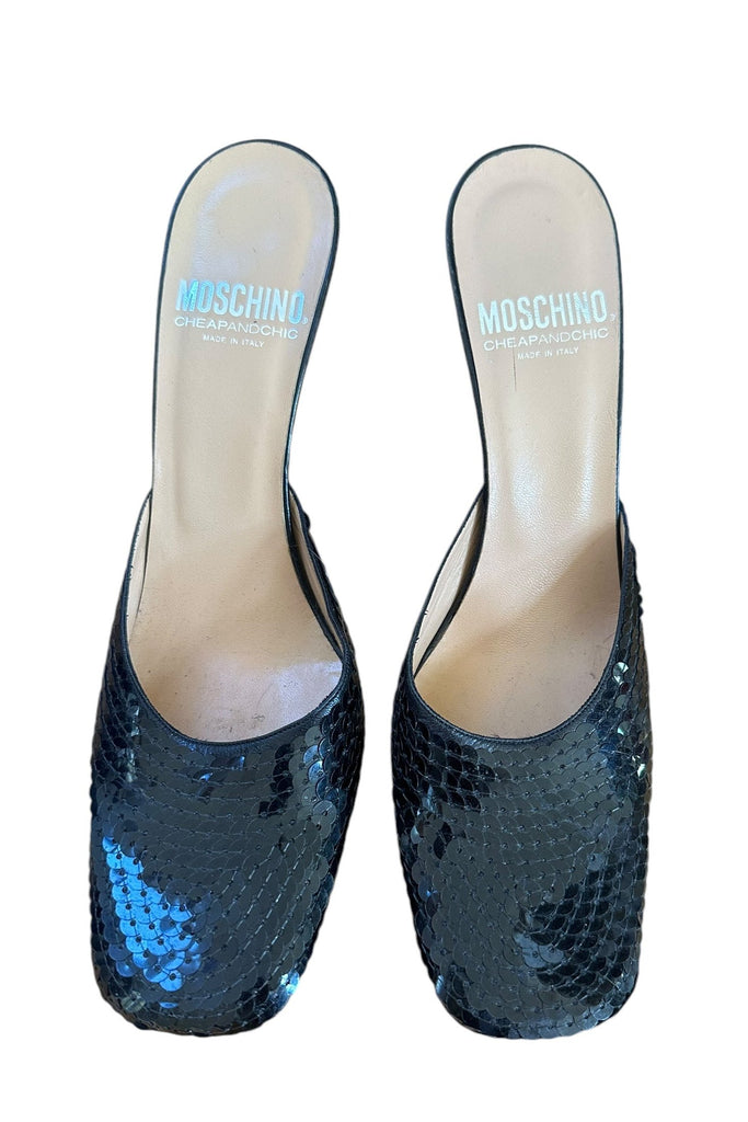 MOSCHINO SPARKLE MULES IT 37