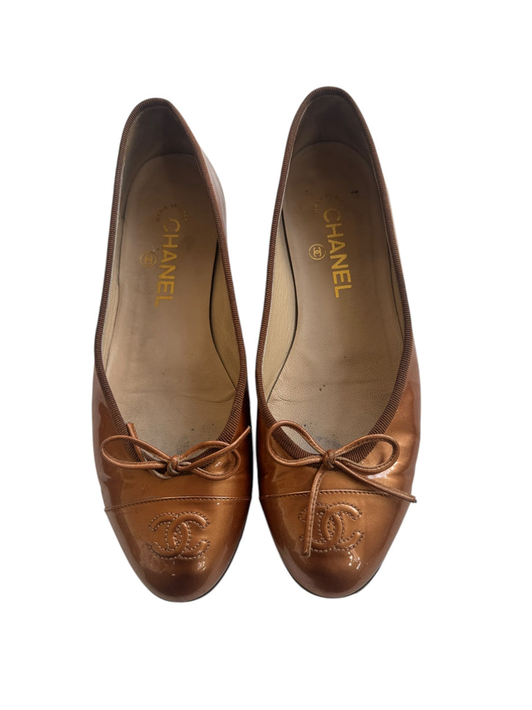 CHANEL BALLET FLATS IT 37.5