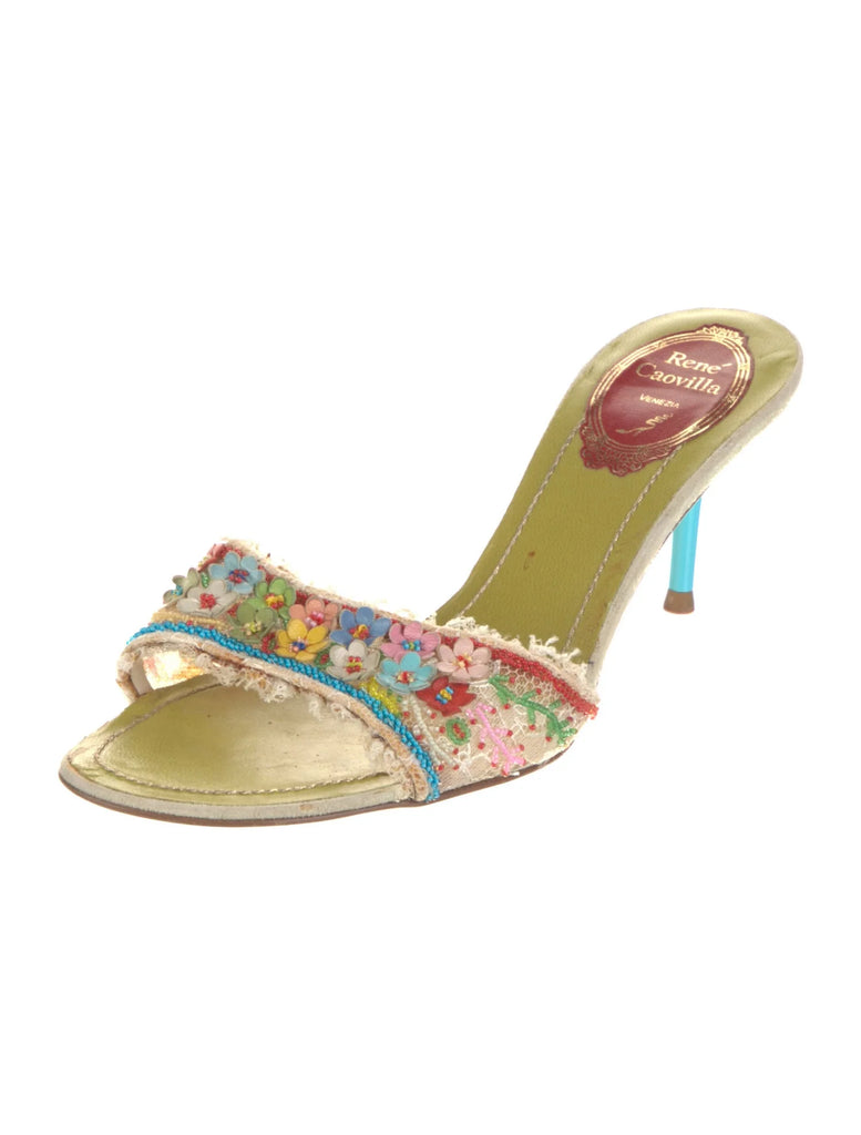 RENÉ CAOVILLA FLORAL SANDALS IT 37