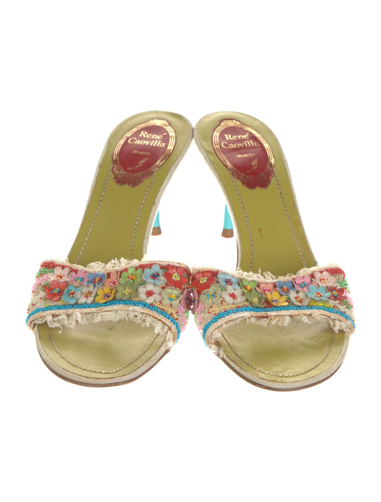 RENÉ CAOVILLA FLORAL SANDALS IT 37