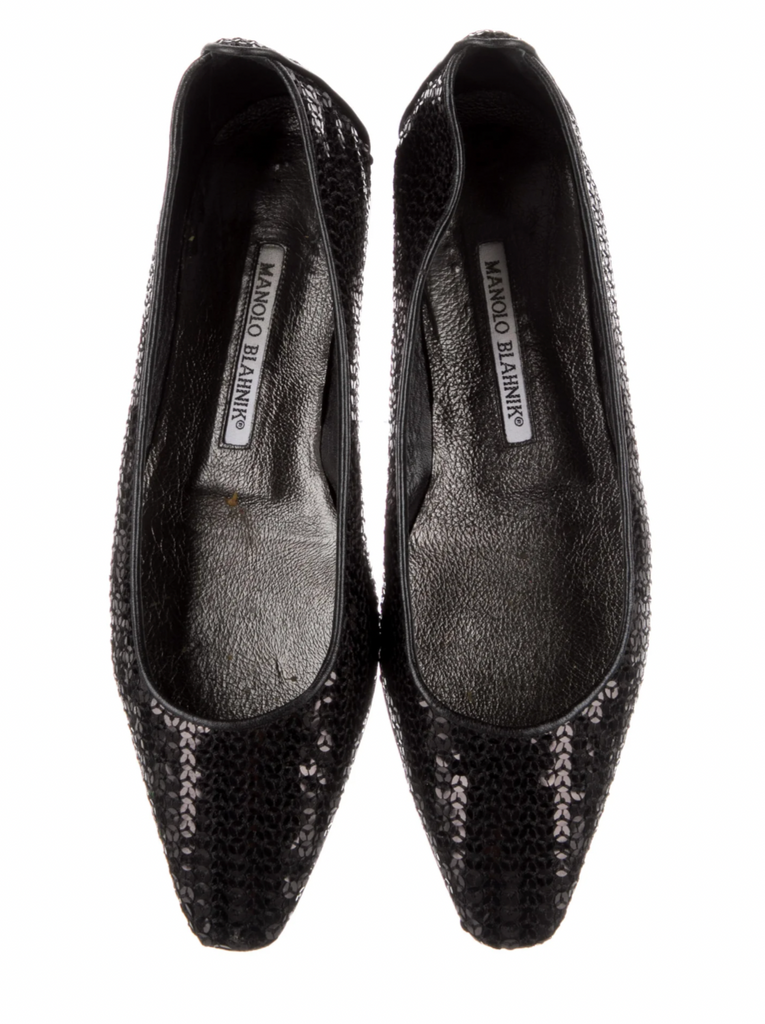 MANOLO BLAHNIK FLATS IT 37.5