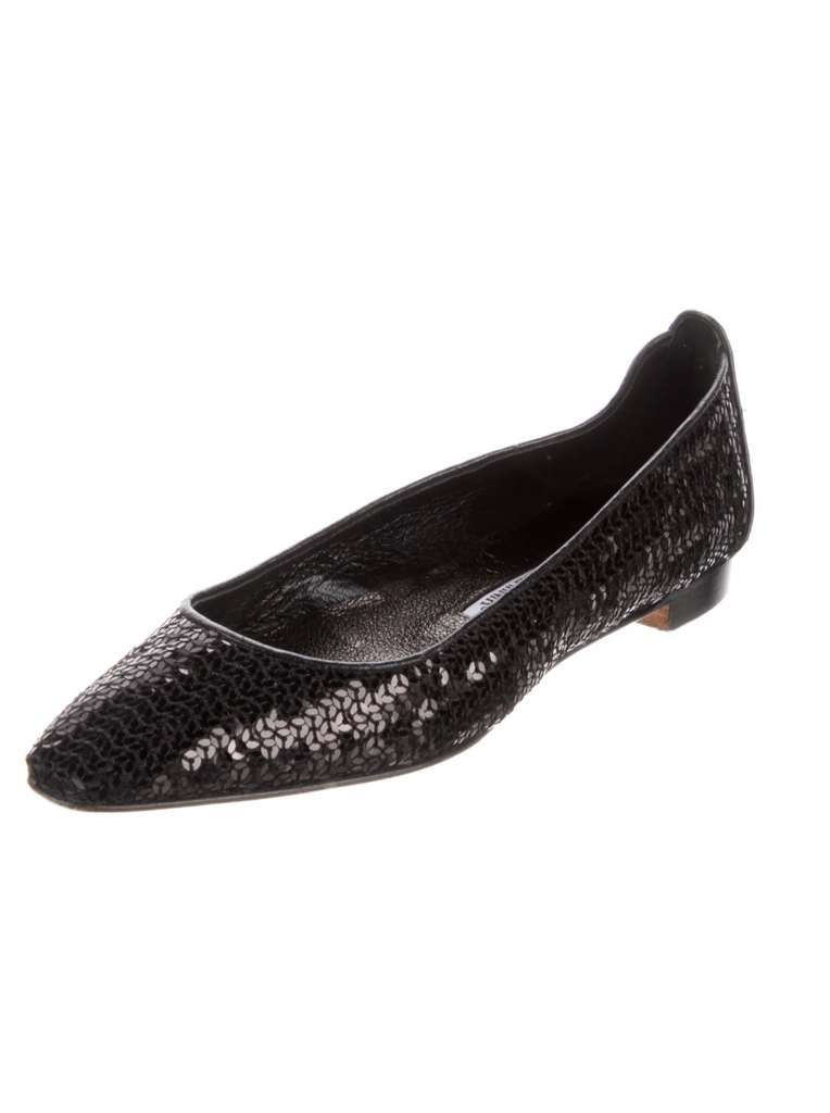 MANOLO BLAHNIK FLATS IT 37.5