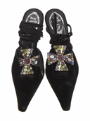 RENÉ CAOVILLA Velvet Cross Pumps IT 37