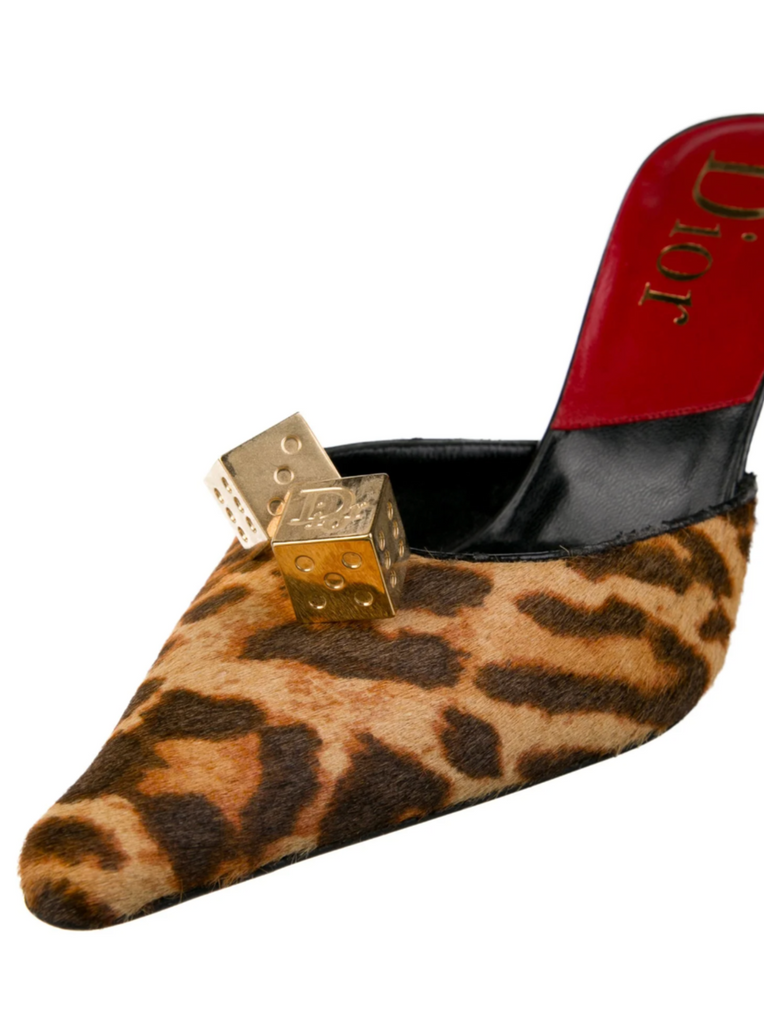 CHRISTIAN DIOR DICE MULES IT 38.5