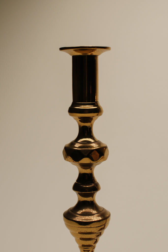 ENGLISH BRASS CANDLESTICK HOLDERS