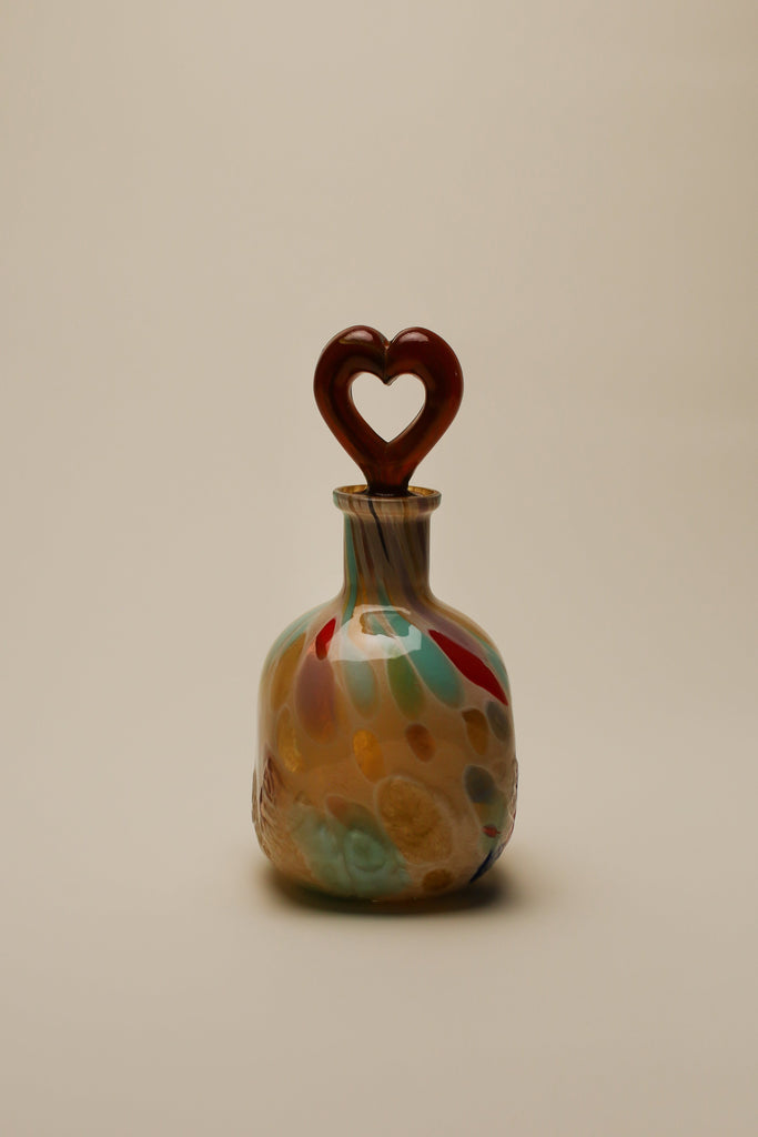 1980's HEART DECANTER