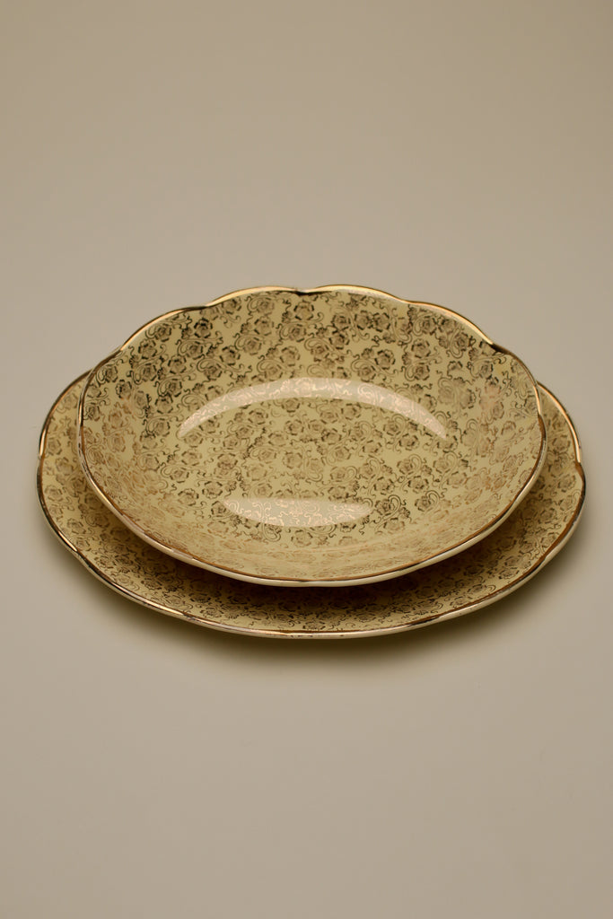 22K GOLDEN LARGE SERVING BOWL