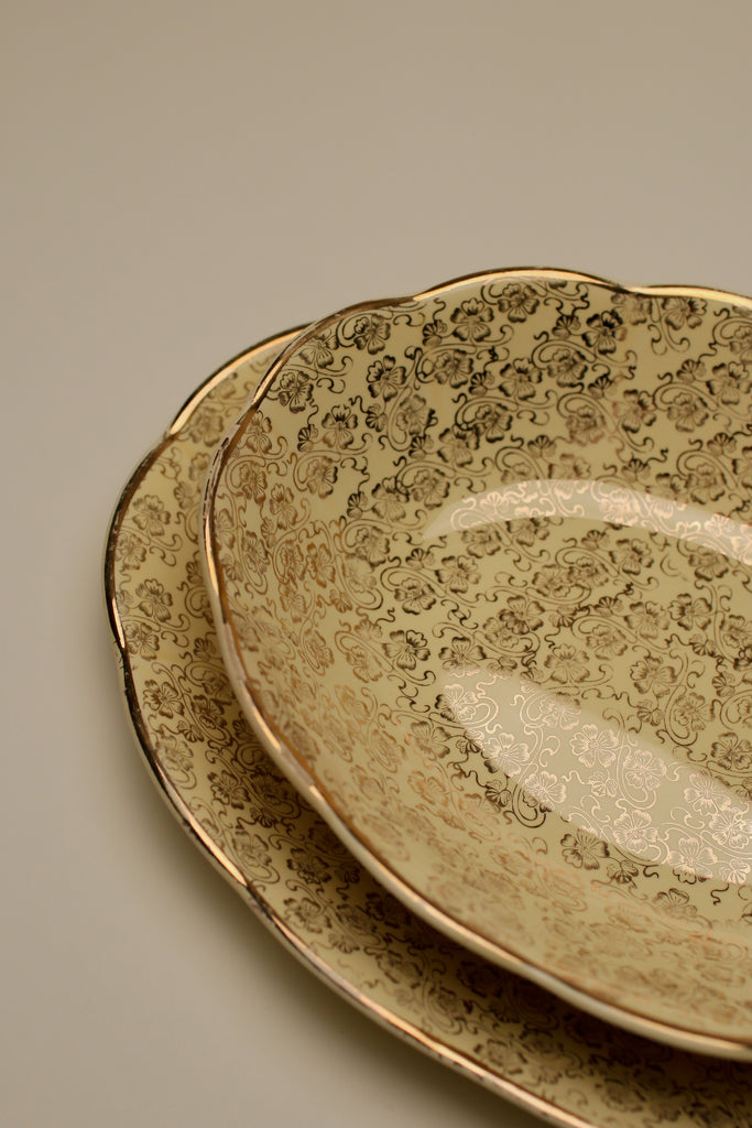 22K GOLDEN LARGE SERVING BOWL