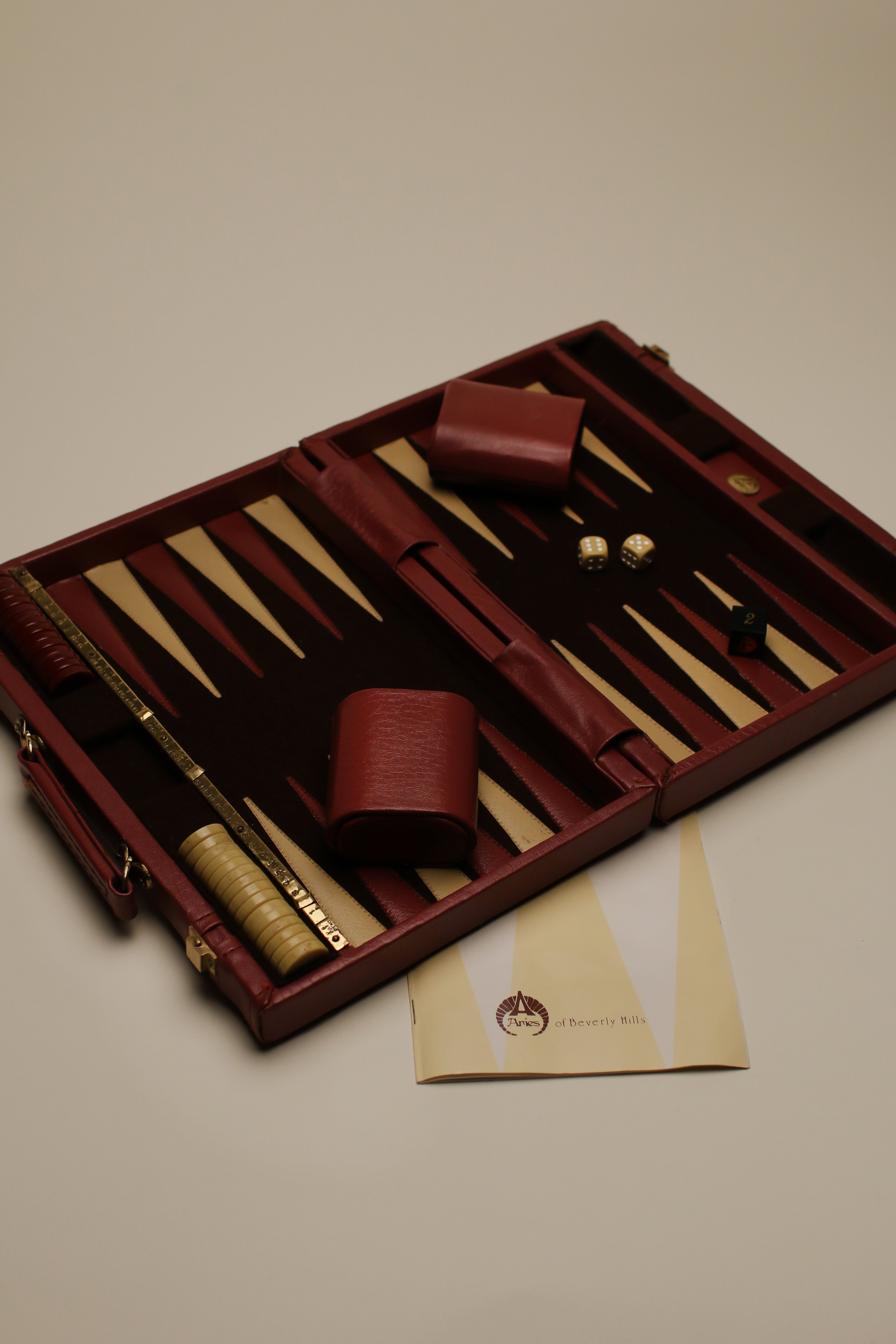 Backgammon Aries Travel Set 15”x sale 10.5”