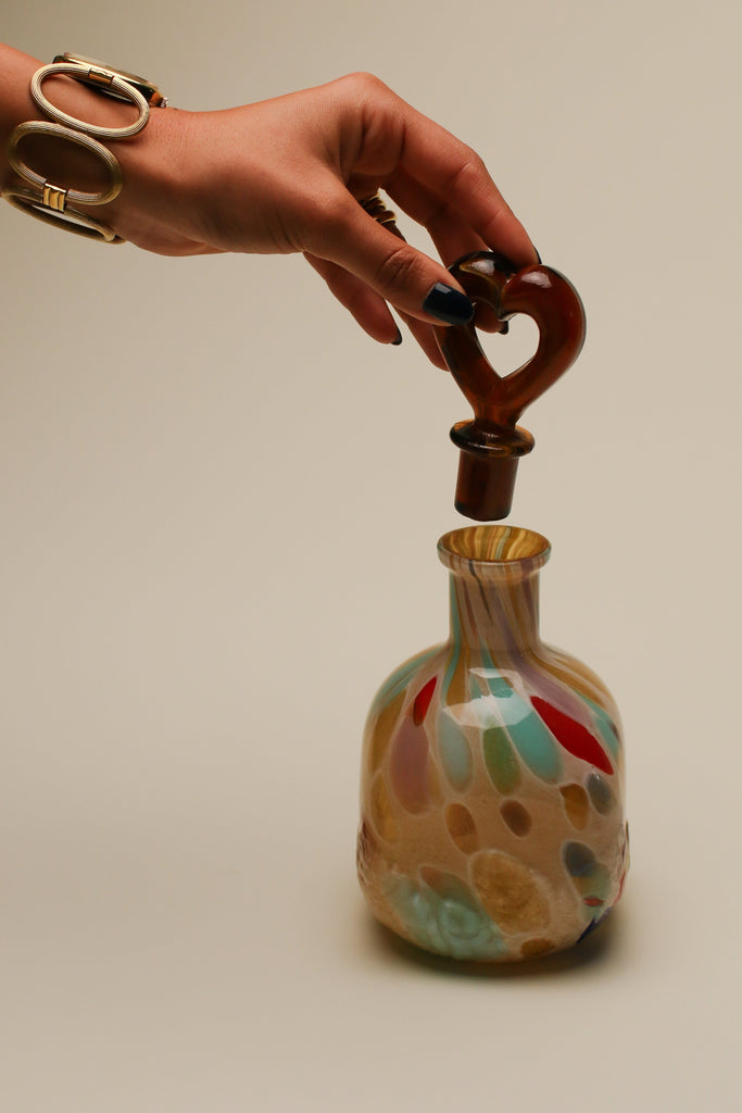 1980's HEART DECANTER