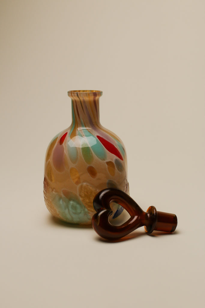 1980's HEART DECANTER