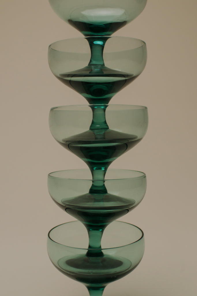 SEAFOAM COCKTAIL GLASSES