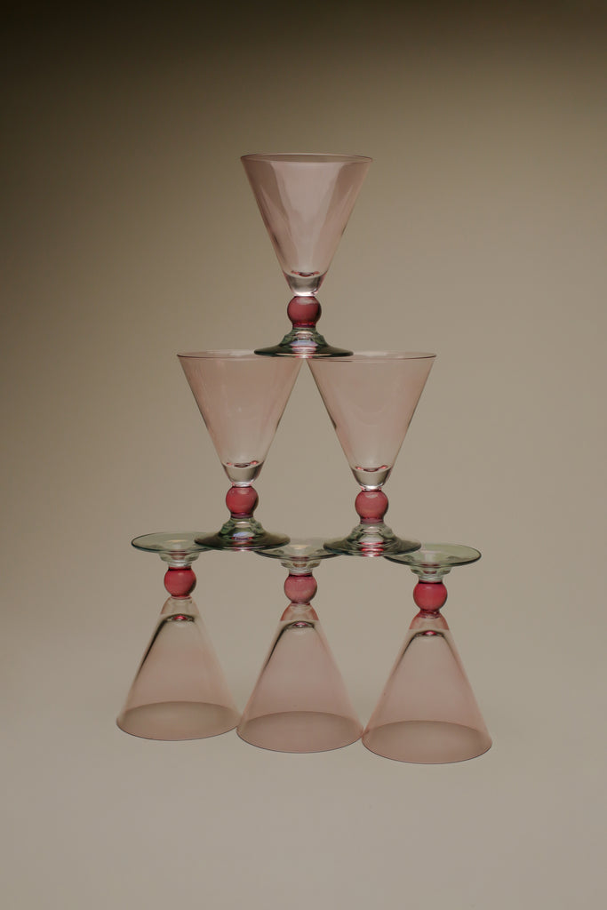 ITALIAN COCKTAIL GLASSES x 6