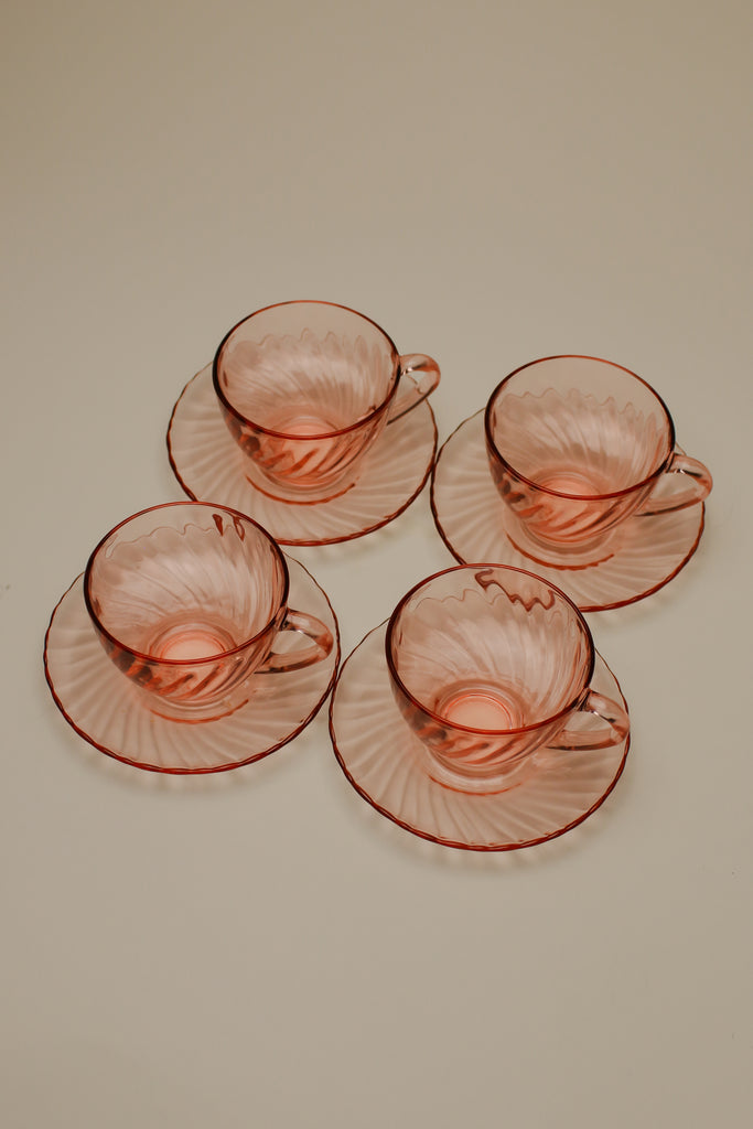 FRENCH TEACUP SET x 4