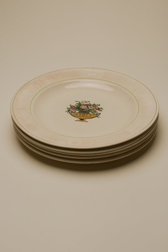 FLORAL DINNER PLATES X 5