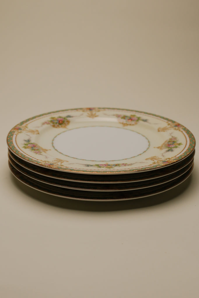 JAPANESE FLORAL SALAD PLATES X 4