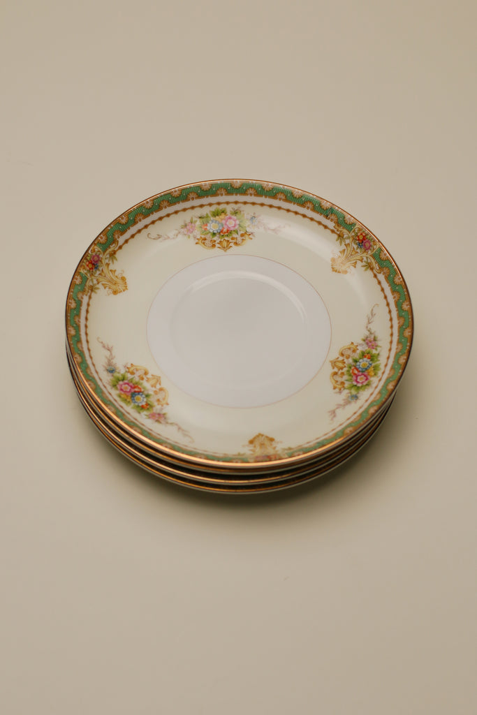 JAPANESE FLORAL DESSERT PLATES X 4