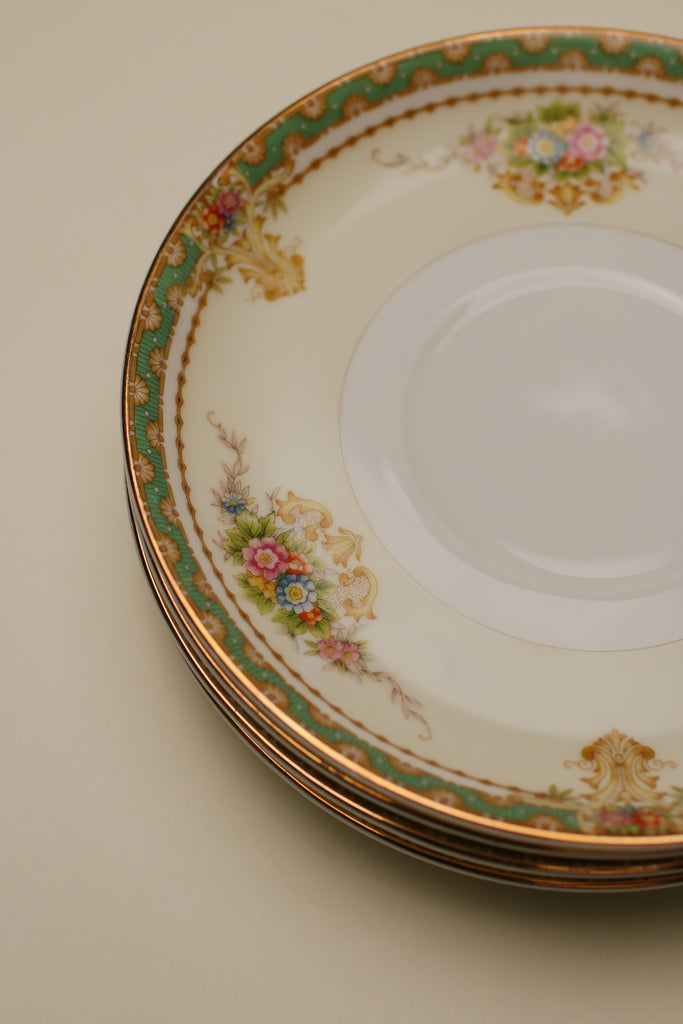 JAPANESE FLORAL DESSERT PLATES X 4