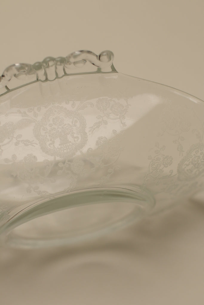 ETCHED FLORAL DISH