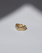 NOU Sirena toe ring in 24K gold-plated sterling silver with an adjustable, handcrafted organic textured band.