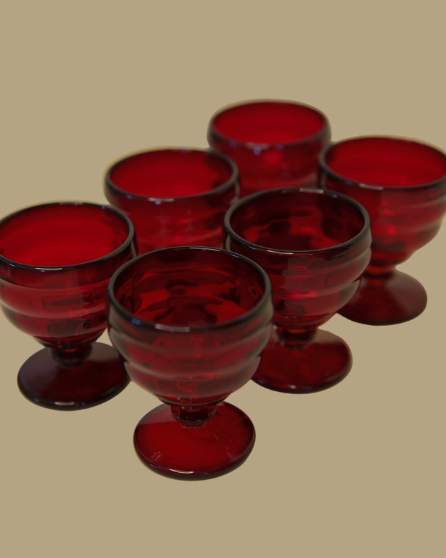 1950's COCKTAIL CUPS SET OF 6