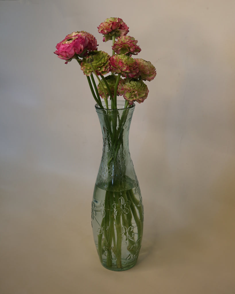 Tall Glass Floral Vase