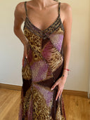 PRINTED EMBELLISHED DRESS S