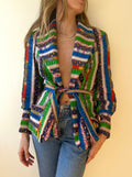 70's Patchwork Jacket S