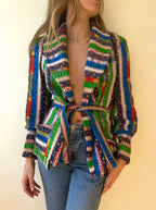 70's Patchwork Jacket S