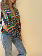 70's Patchwork Jacket S