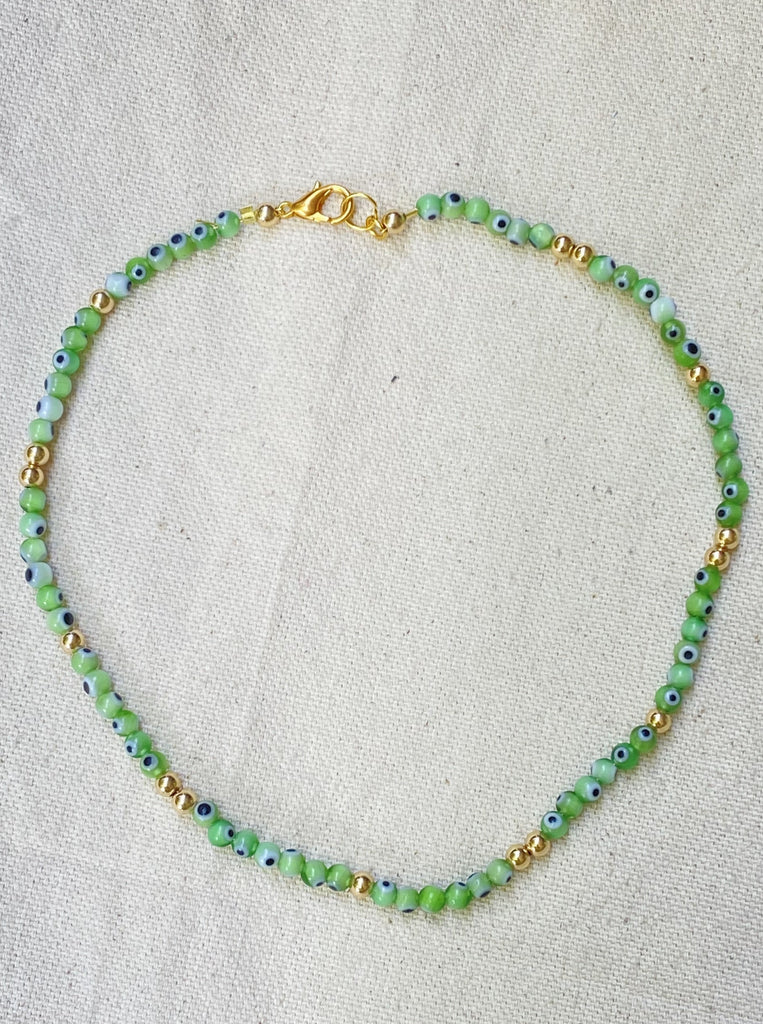 GREEN/GOLD PROTECTION NECKLACE