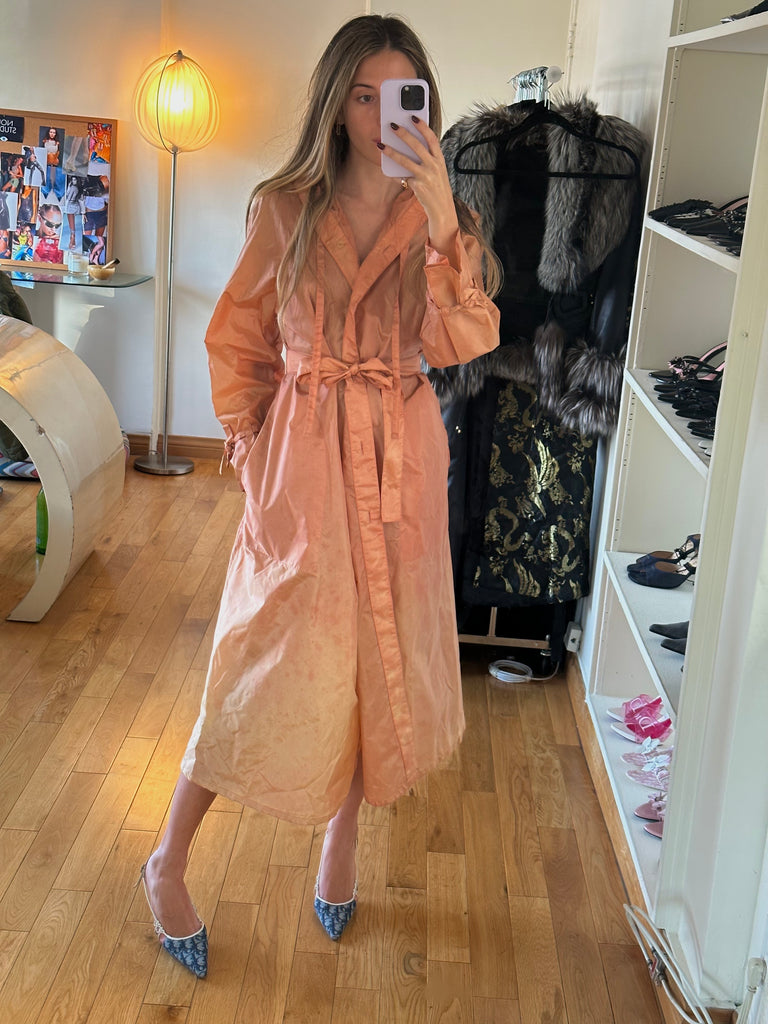 Ombré Peach Trench S/M