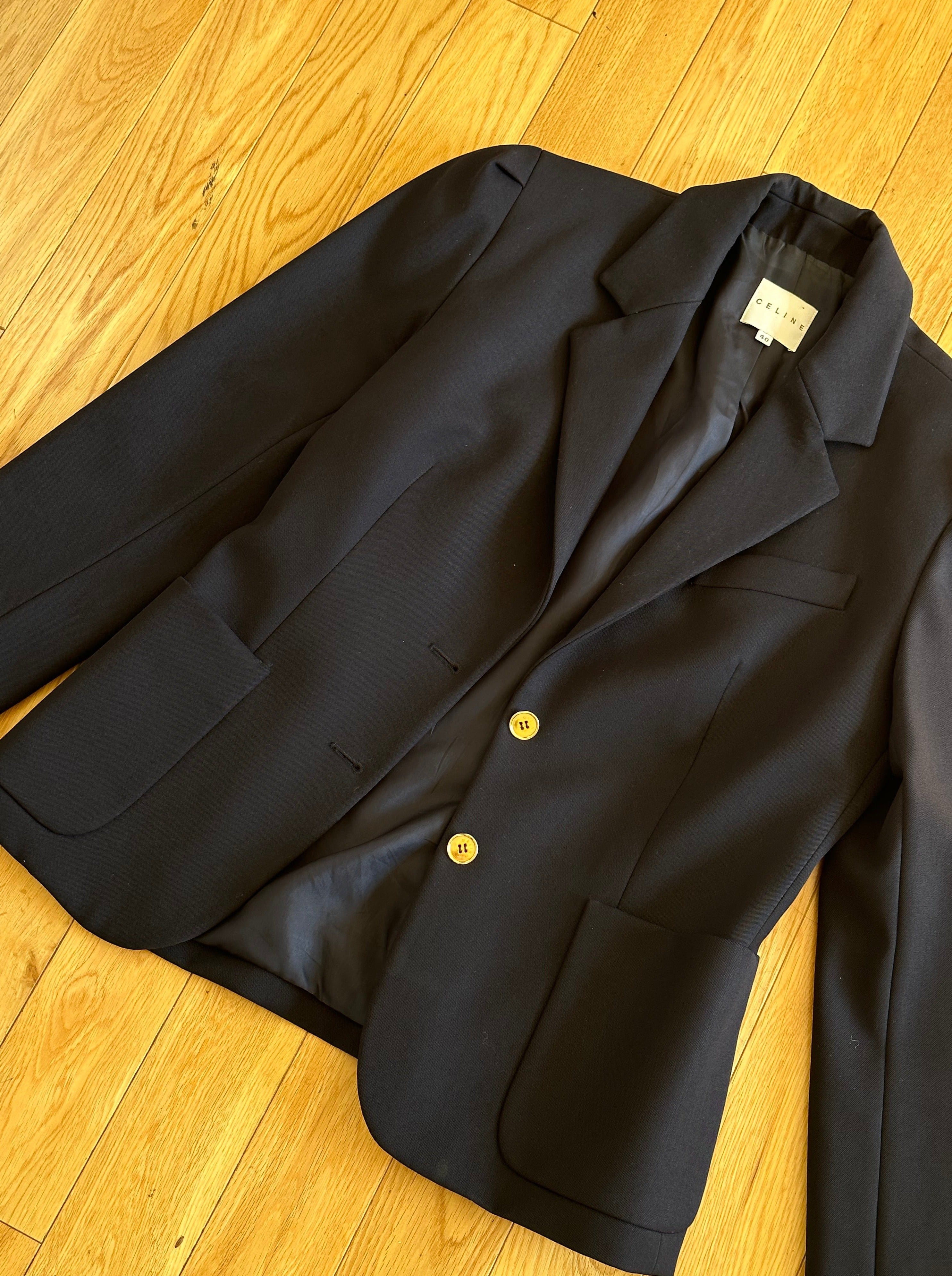celine navy jacket 極美品38ネイビー celine navy jacket 極美品38ネイビー ジャケット・アウター