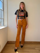 DOLCE & GABBANA LEATHER PANTS XS