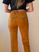 DOLCE & GABBANA LEATHER PANTS XS