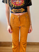 DOLCE & GABBANA LEATHER PANTS XS