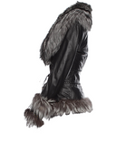 Roberto Cavalli Leather Fox Fur Jacket M