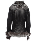 Roberto Cavalli Leather Fox Fur Jacket M
