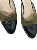 CHANEL Olive Kitten Mules IT 38