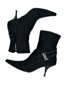 CHRISTIAN DIOR Satin Booties IT 37